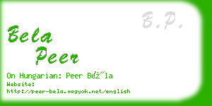 bela peer business card